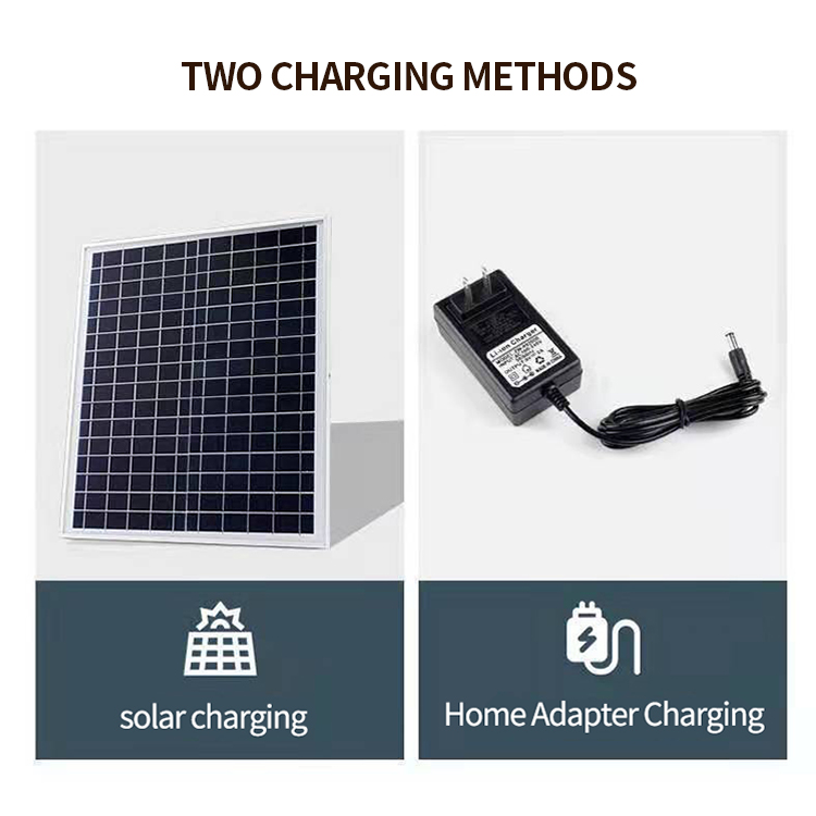 SUNDE Rechargeable Solar Table Fan With Solar Panel