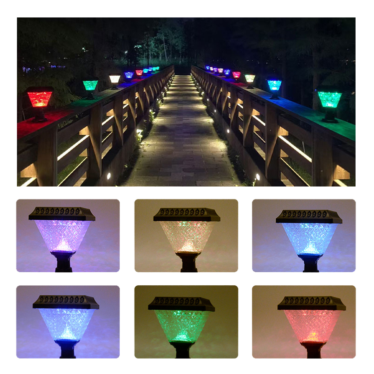 Smart App Control Outdoor RGB Lighting Waterproof Pathway Spike Lawn Spot Lamp Led Solar Garden Light