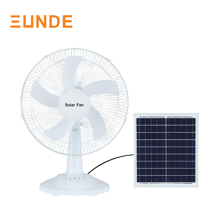 SUNDE Rechargeable Solar Table Fan With Solar Panel