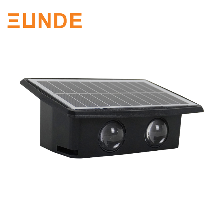 Solar Outdoor Waterproof Modern Motion Sensor Up Down Lamp Exterior Garden Pillar Led Wall Light