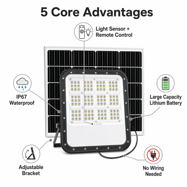 SUNDE New Trend LIYA LED Solar Flood Light Factory